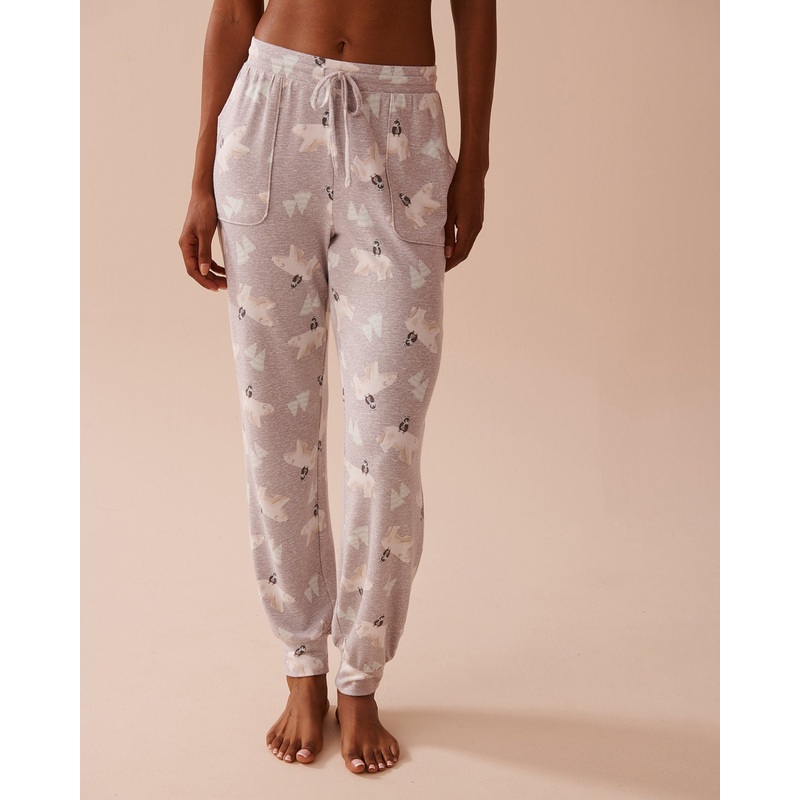 Polar Bear Print Recycled Fibers Jogger Pajama Pan