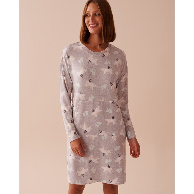 Polar Bear Print Recycled Fibers Sleepshirt