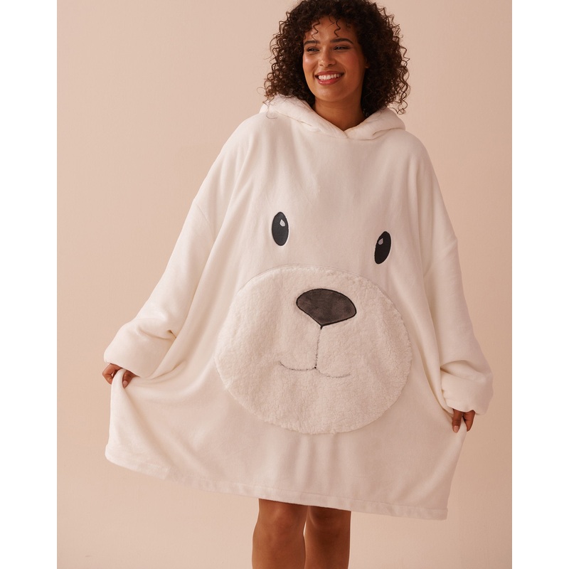 Polar Bear Soft Plush Oversized Hoodie