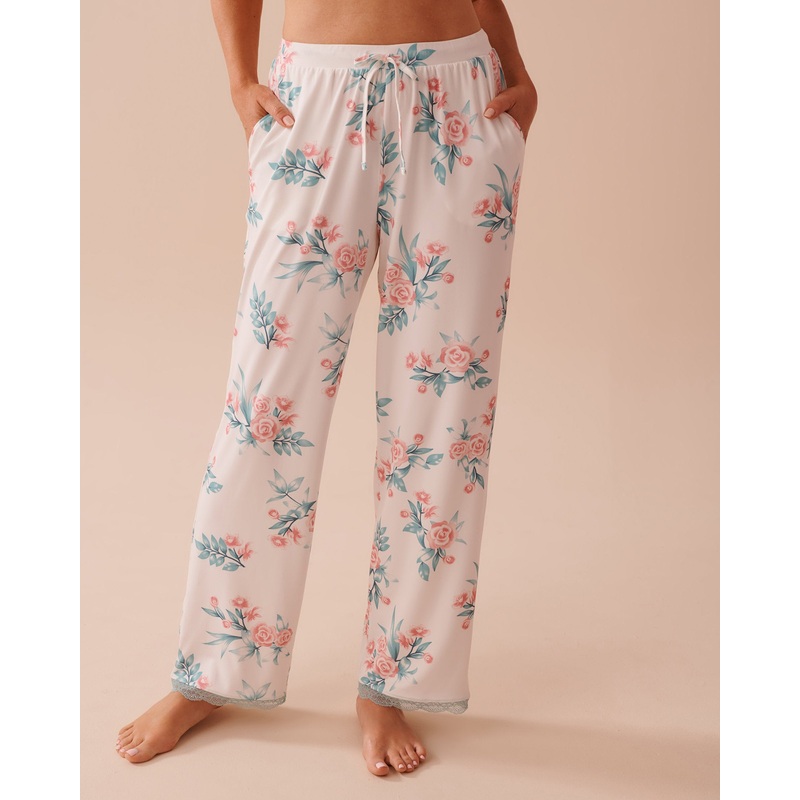 Rose Garden Print Super Soft Pajama Pants