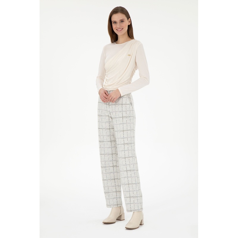 Twill Plaid Dress Trousers