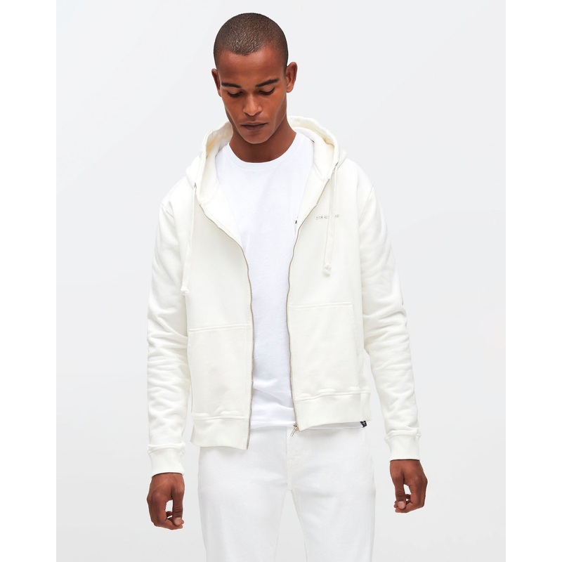 White Hoodie Jersey Old Dye Off White
