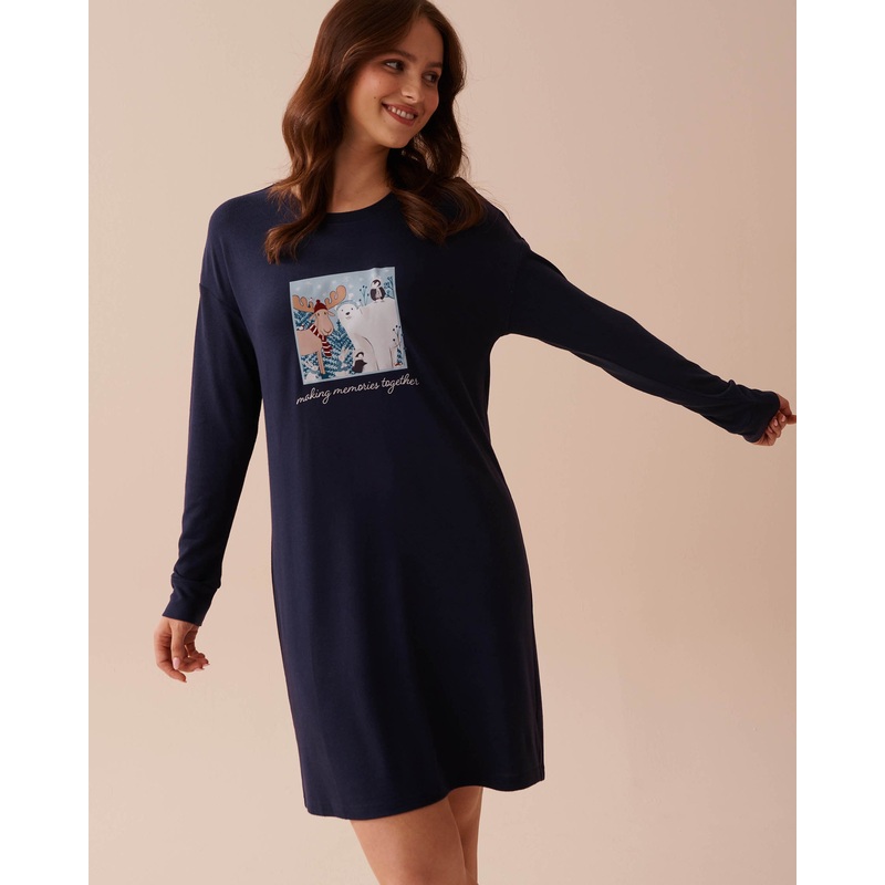 Animal Print Recycled Fibers Sleepshirt