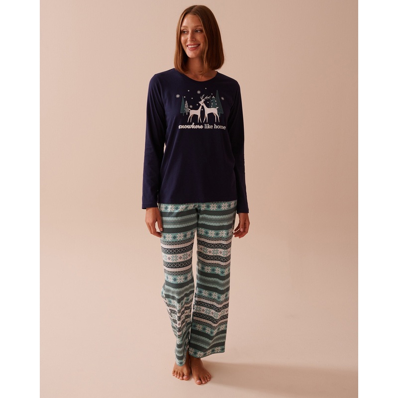 Blue Plaid Cotton PJ Set