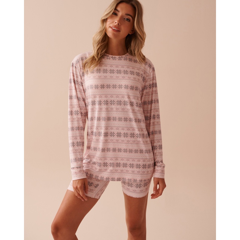 Fair Isle Print Super Soft Long Sleeve Shirt