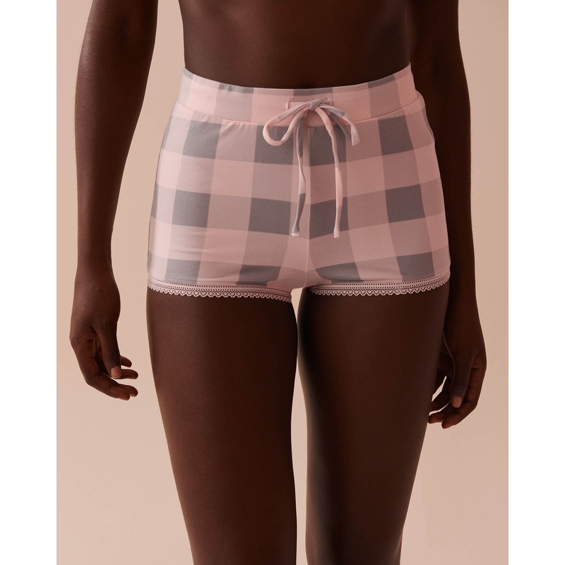 Pink Plaid Super Soft Pajama Shorts