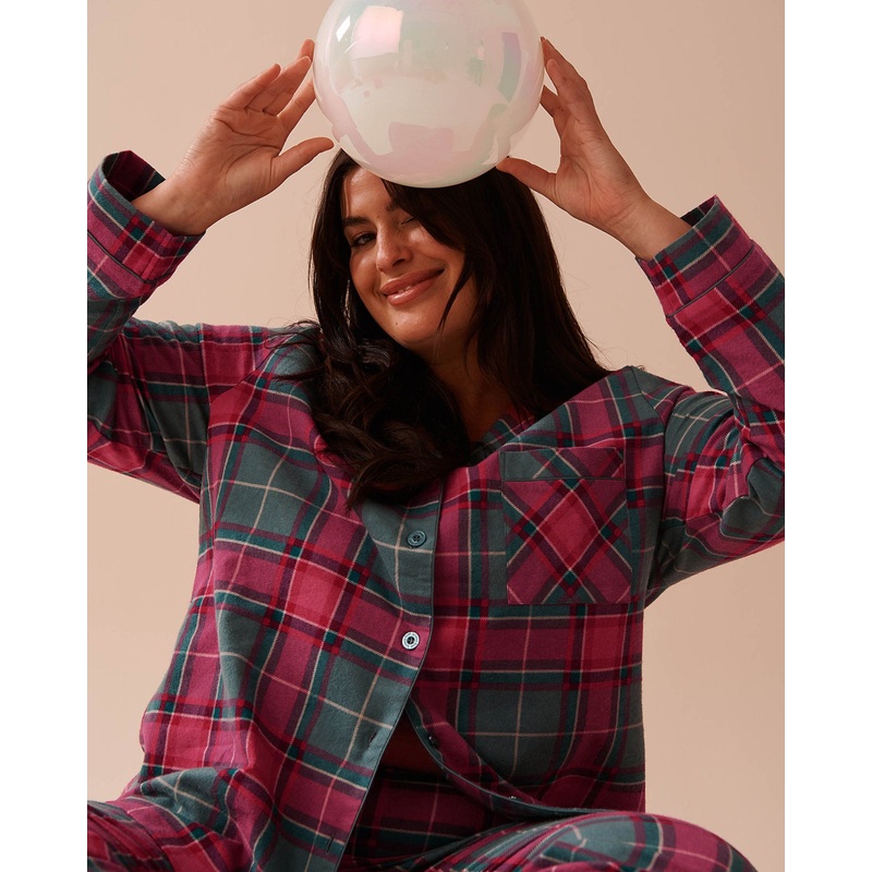 Red & Green Plaid Flannel PJ Set