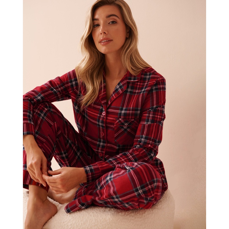 Red Plaid Flannel PJ Set