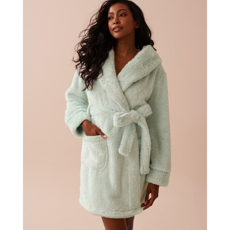 Soft Plush Hooded Robe