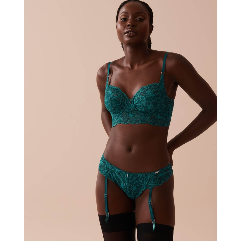 Unlined Full Coverage 2-tone Lace Bra in Different Cup Sizes