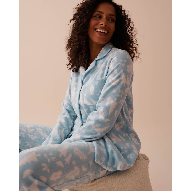 Winter Print Micropolar PJ Set