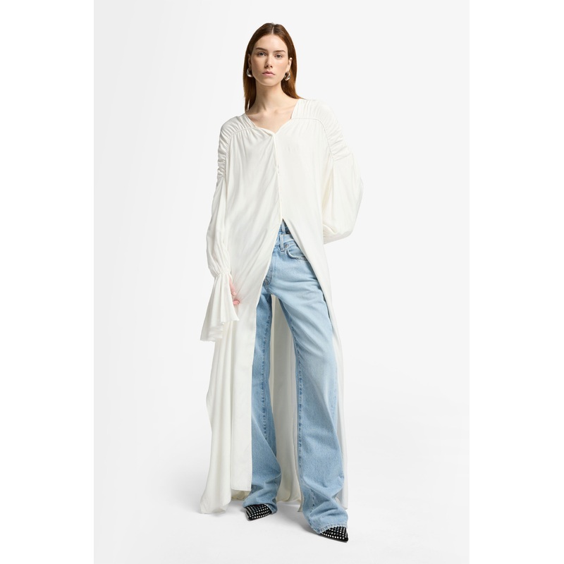 Ariel Dress Silk Blend White