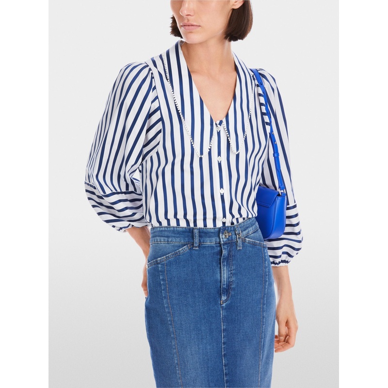 Blouse with Tasselled Trim