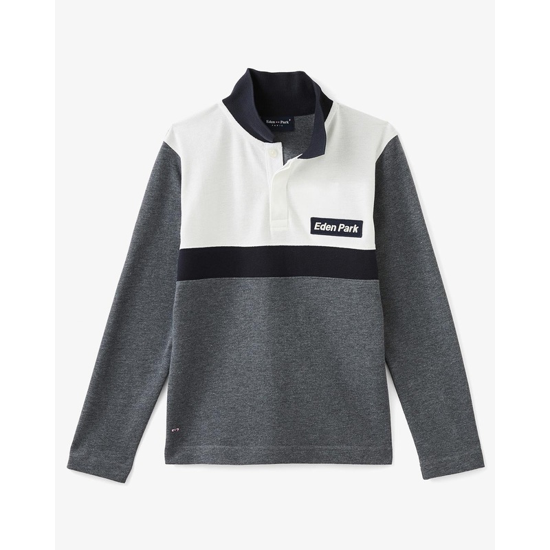Dark Grey Polo Manches Longues