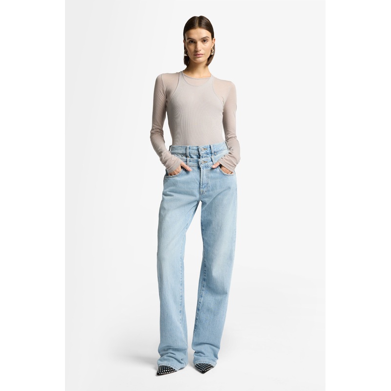 Double Waisted Trouser Bleach
