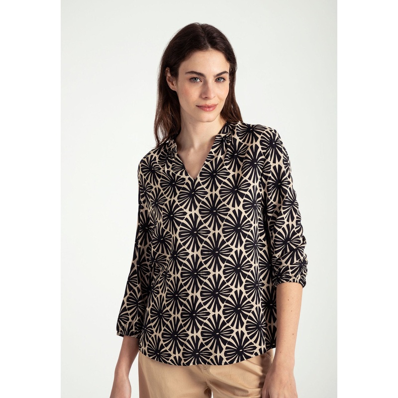 Graphic Print Viscose Blouse