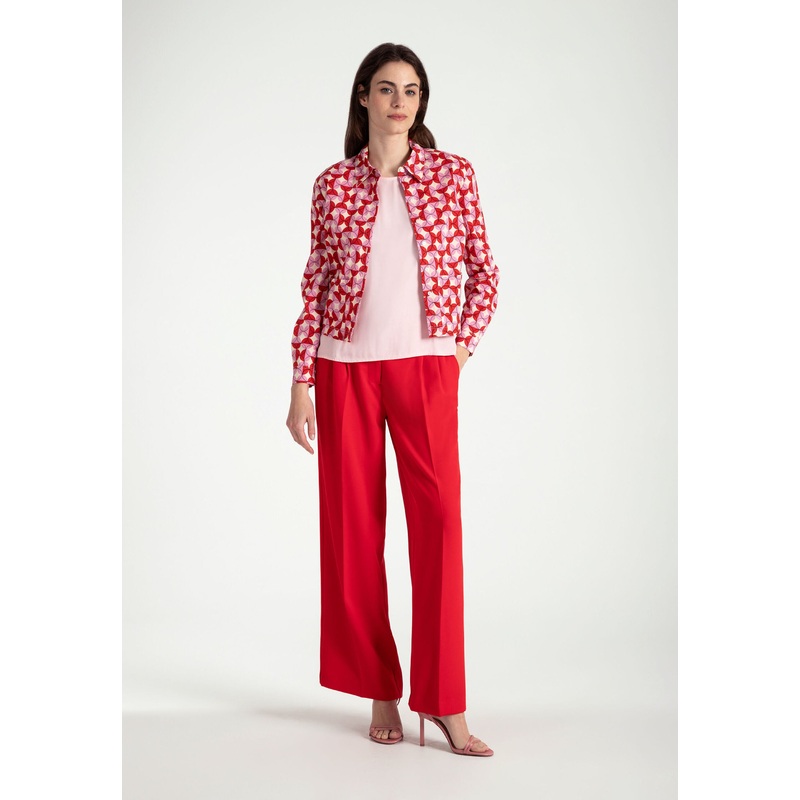 Soft Red Wide Trousers
