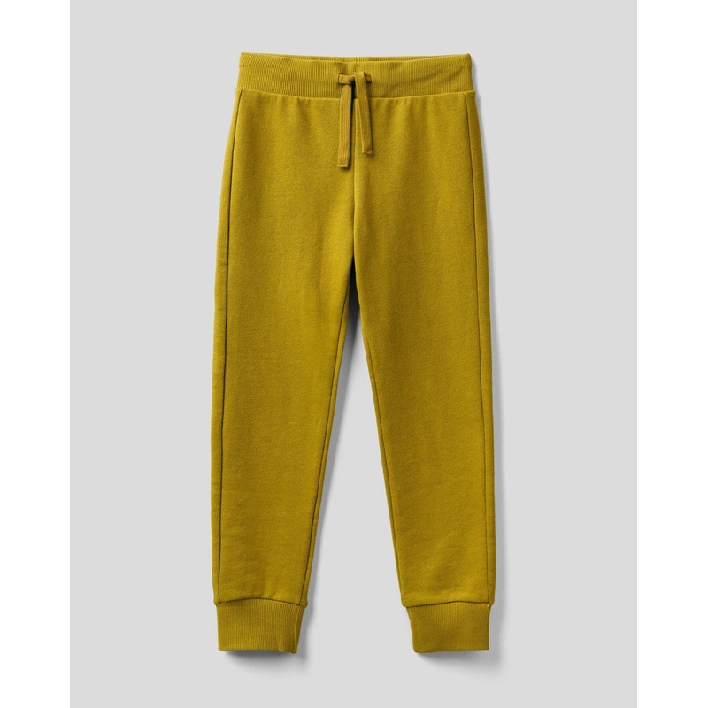 Yellow Sporty Trousers With Drawstring