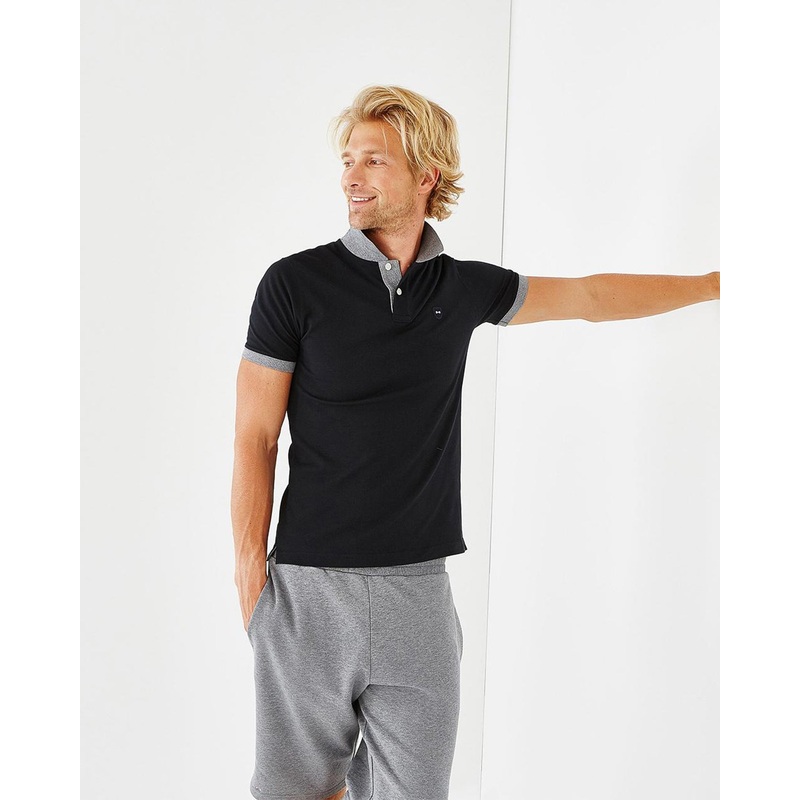 Black Polo Manches Courtes