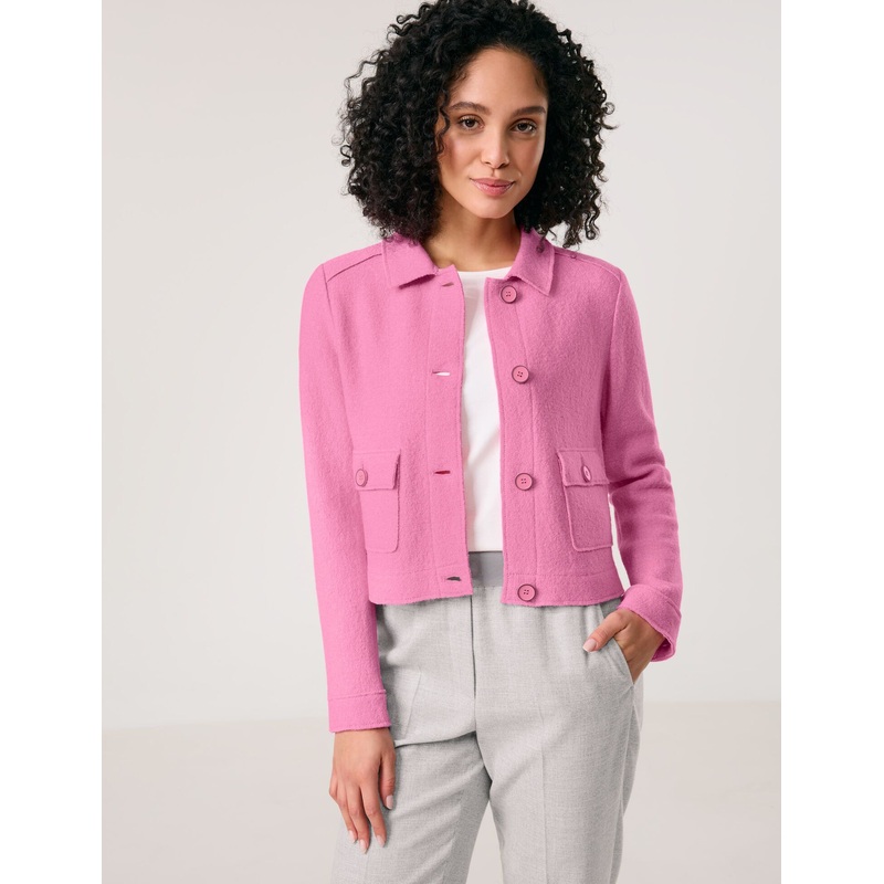 Boxy Blazer Jacket Made of Wool