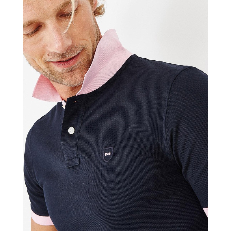 Dark Blue Polo Manches Courtes