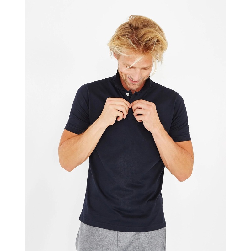 Dark Blue Short-Sleeved Polo Shirt