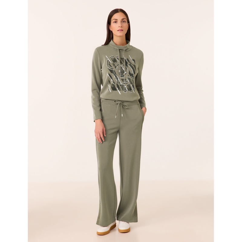 Sand-Washed Pull-On Trousers
