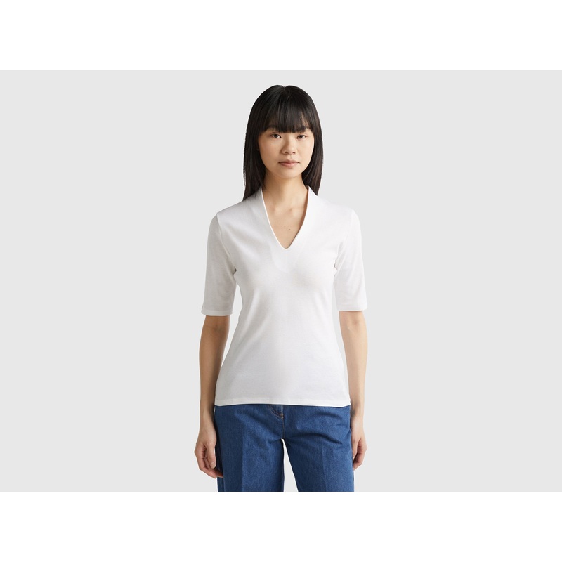 Slim Fit T-Shirt in Long Fiber Cotton
