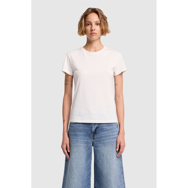 Ss Basic Tee Cotton Blend White