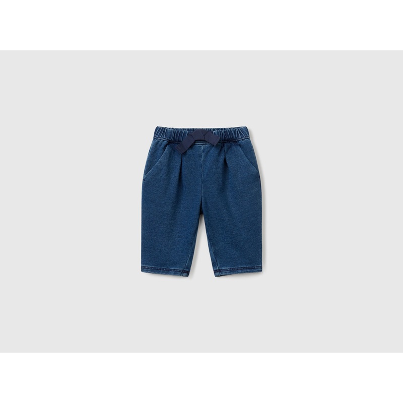 Denim Look Trousers with Drawstring
