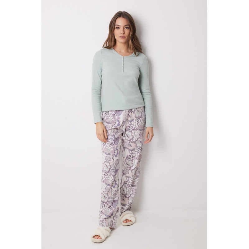 Floral 100% Cotton Long Bottoms