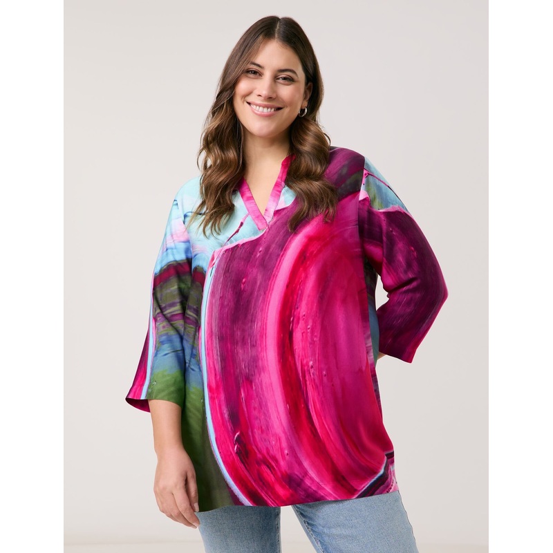 Flowing Tunic with 3/4-Length Sleeves