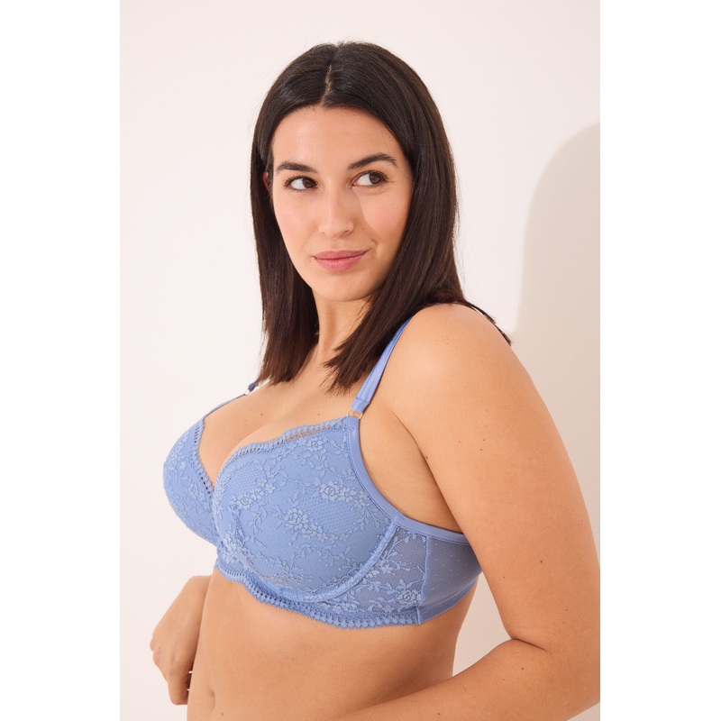 GORGEOUS Blue Lace Push Up Bra in Different Cup Sizes