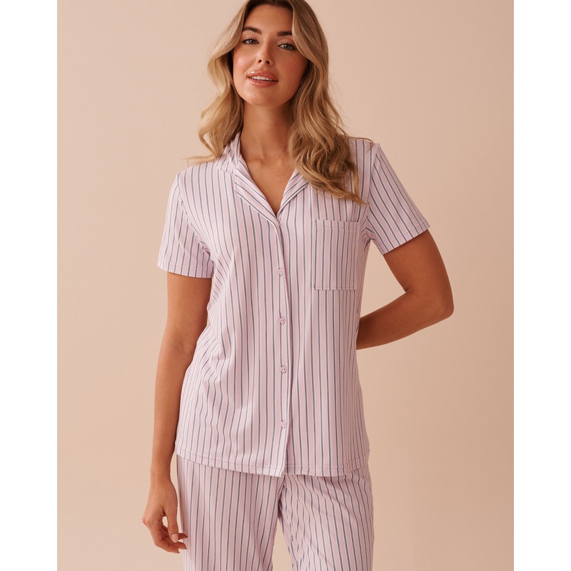 Lavender Stripe Super Soft Button-Down Shirt