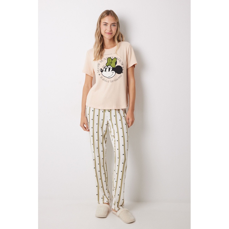 Minnie Long Pajamas with Short Sleeve