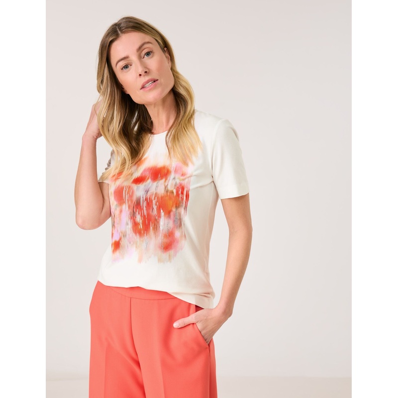 T-Shirt with an Abstract Front Print