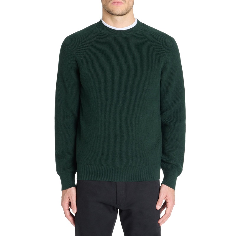 100% Cotton Round Neck Sweater - Green