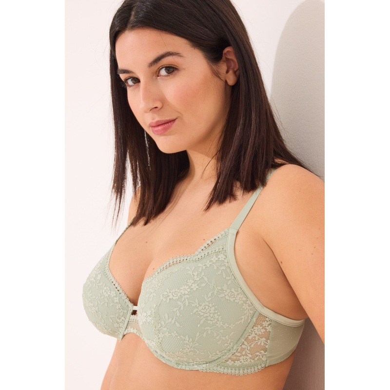 BEAUTIFUL Classic Bra Green Lace in Different Cup Sizes