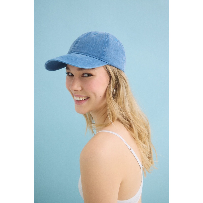 Blue Adjustable Cotton Cap