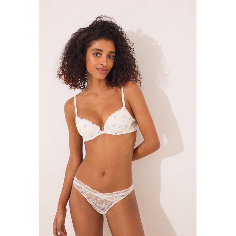 Classic White Lace Print Panty