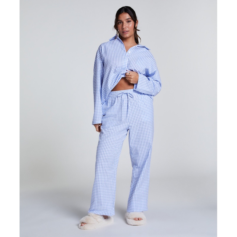 Cotton Pyjama Pants - Blue