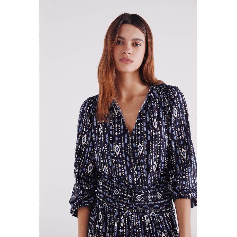 Ethnic Honeycomb Blouse