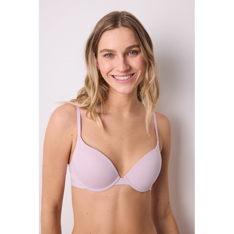 GORGEOUS Pink Cotton Push Up Bra in Different Cup Sizes