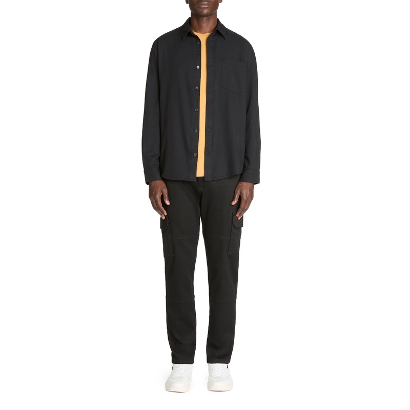 Straight Cargo Pants - Black