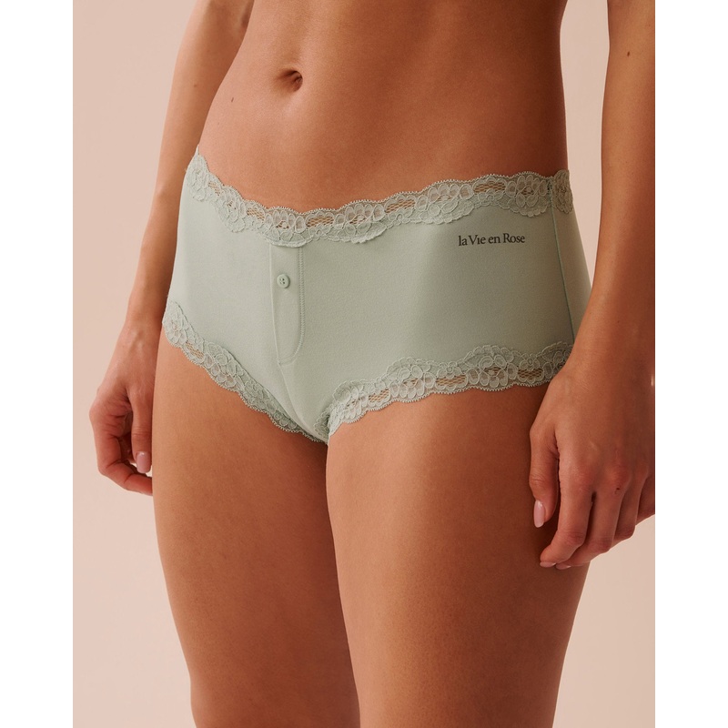 Super Soft Lace Trim Boyleg Panty