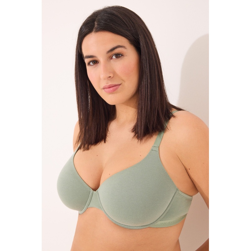 BEAUTIFUL Classic Bra in Khaki Cotton in Different Cup Sizes