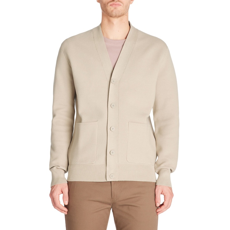 Cotton-Blend Cardigan - Taupe