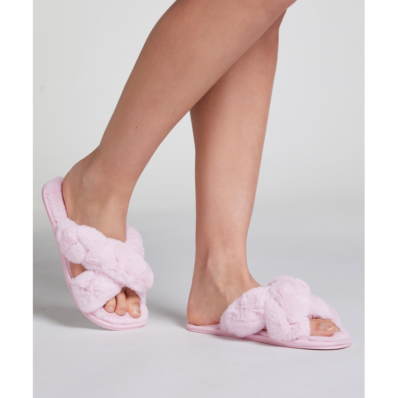 Fake Fur Sliders - Purple