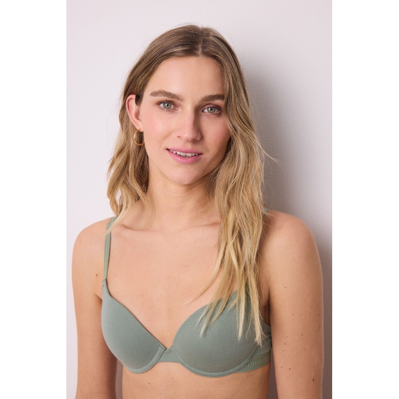 GORGEOUS Push Up Bra in Khaki Cotton