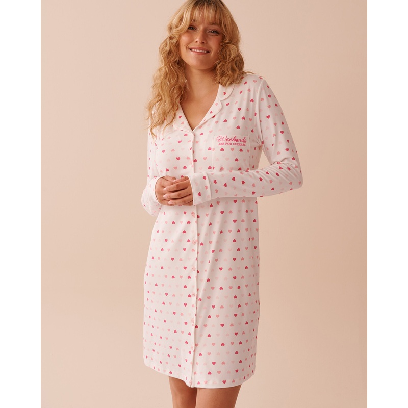 Heart Print Super Soft Sleepshirt